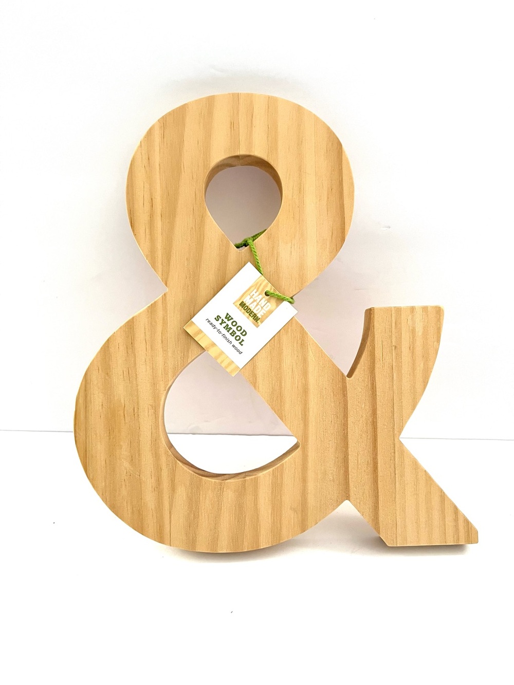 Unfinished Wood Ampersand Wall Decor DIY Craft Blank 8” x 9.75”